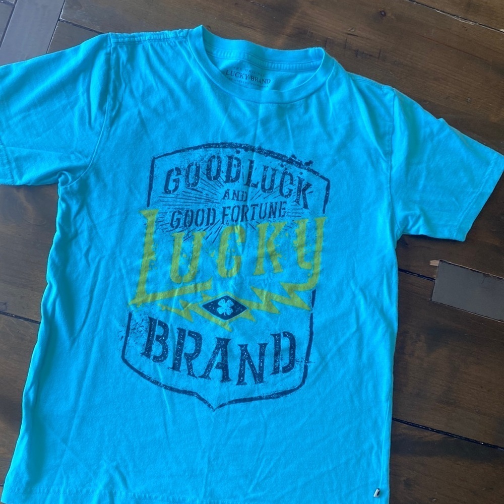 Youth lucky brand blue graphic tee size‎ M